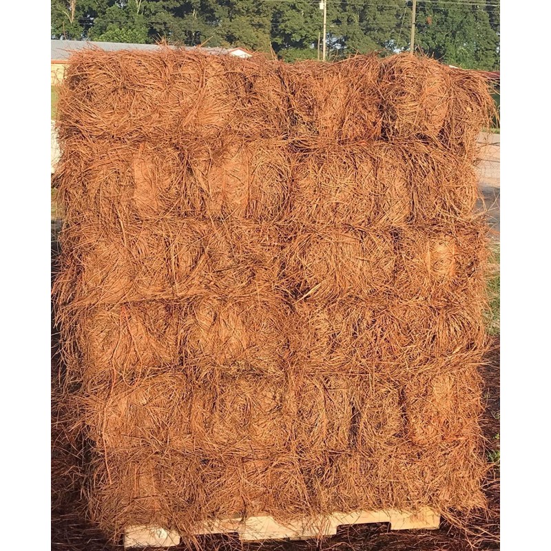 USA Pine Straw - Pine Needle Mulch - Premium Long Needle - Covers 3200 Sqft (1)