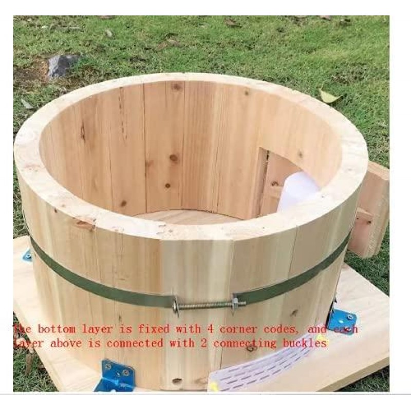 WINGOFFLY® Honey Hive House 5 Layers Beekeeping Wooden Complete Beehive Boxes Kit Bee Supplies(12.6