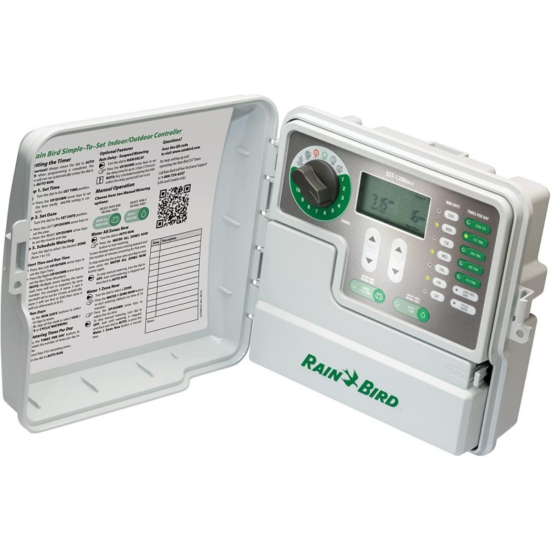 Rain Bird SST1200OUT Simple-to-Set Indoor/Outdoor Sprinkler/Irrigation Timer/Controller, 12-Zone/Station (This New/Improved Model Replaces SST1200O)