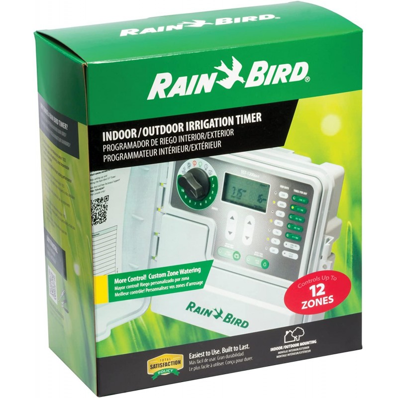 Rain Bird SST1200OUT Simple-to-Set Indoor/Outdoor Sprinkler/Irrigation Timer/Controller, 12-Zone/Station (This New/Improved Model Replaces SST1200O)