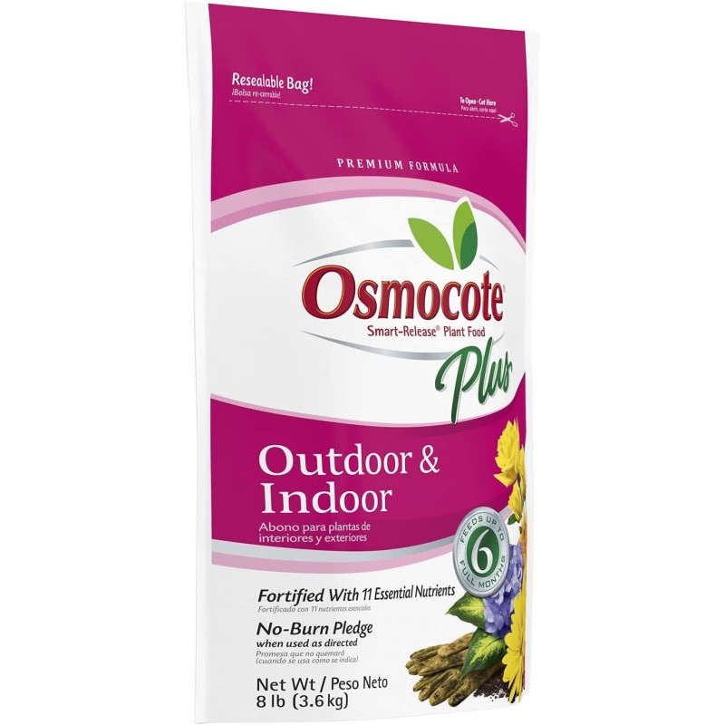 Osmocote Smart Release Plant Food Plus Outdoor & Indoor, Plant Fertilizer, 8 lbs. (4-Pack)