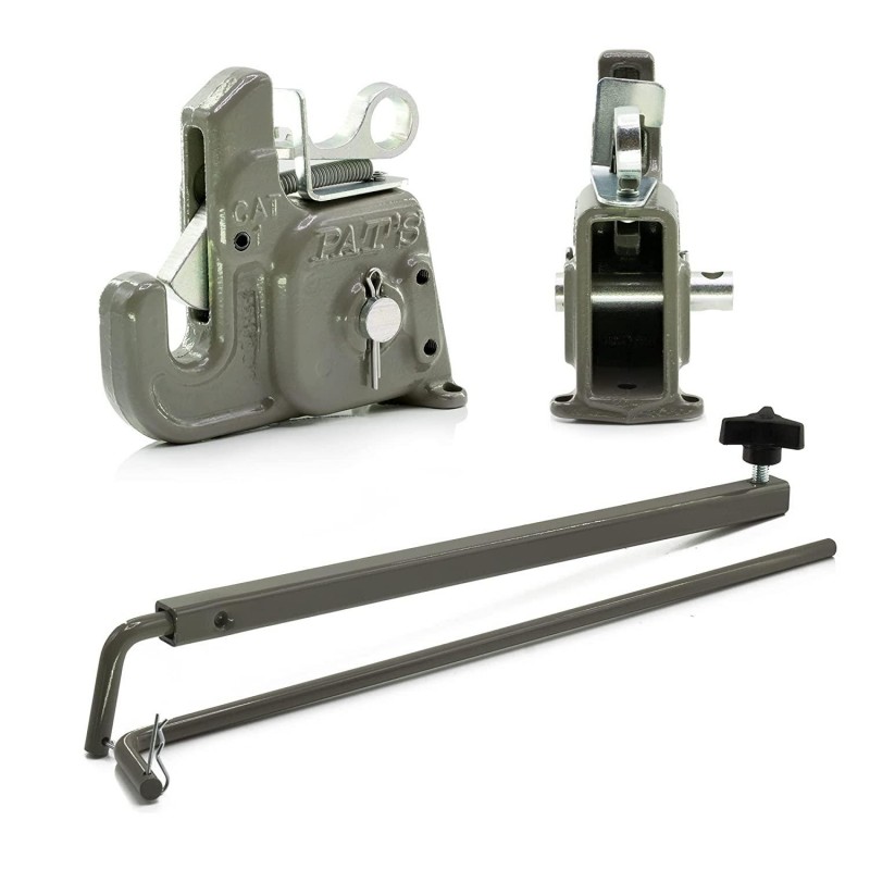 Category #1 Pat's Easy Change with Stabilizer Bar - Best Quick Hitch System On The Market – Flexible, Durable and Affordable - Comes w/ 4 Pair of Lynch Pin Washers