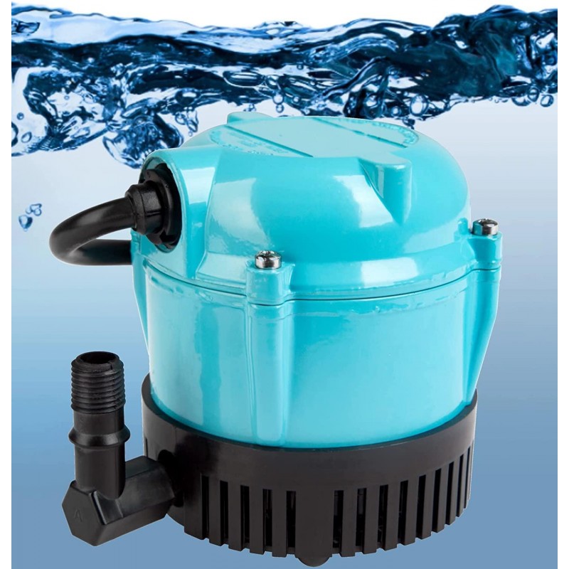 Little Giant 1-A 115 Volt, 1/200 HP, 170 GPH Small Submersible Permanently Oiled Pump for Fountain, Water Displays and Air Conditioners, 6-Foot Cord, Blue, 500203