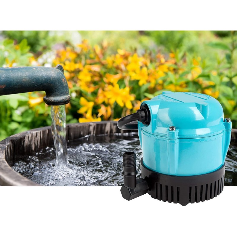 Little Giant 1-A 115 Volt, 1/200 HP, 170 GPH Small Submersible Permanently Oiled Pump for Fountain, Water Displays and Air Conditioners, 6-Foot Cord, Blue, 500203