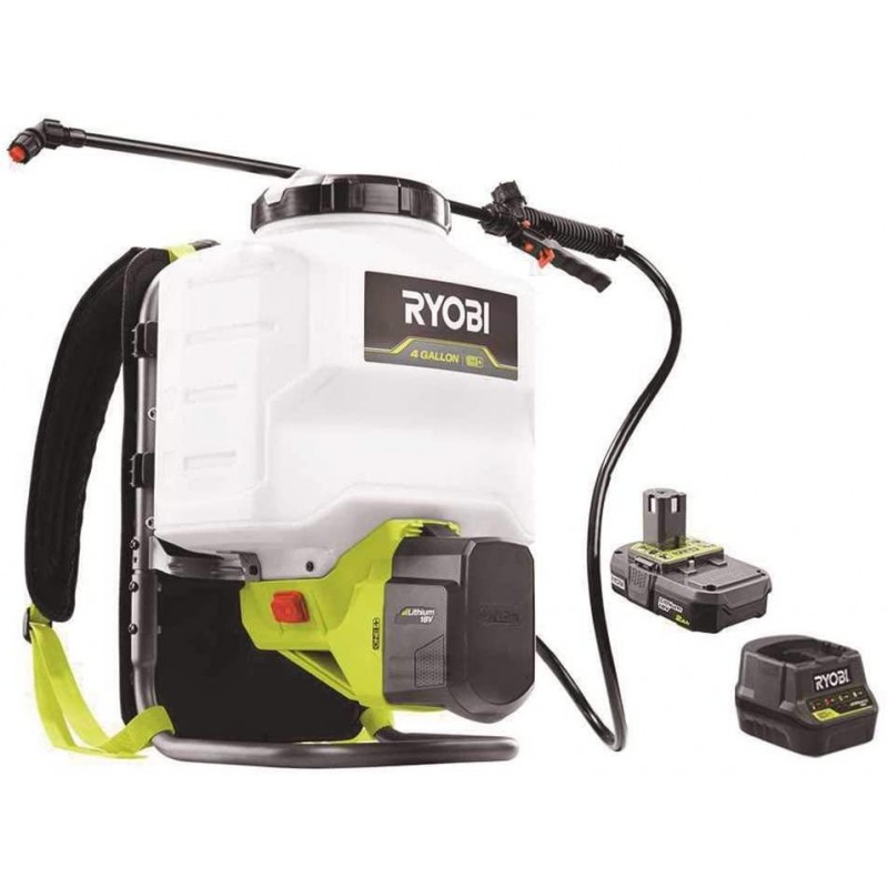 RYOBI ONE+ 18-Volt Lithium-Ion Cordless 4 Gal. Backpack Chemical Sprayer - 2.0Ah Battery and Charger Included