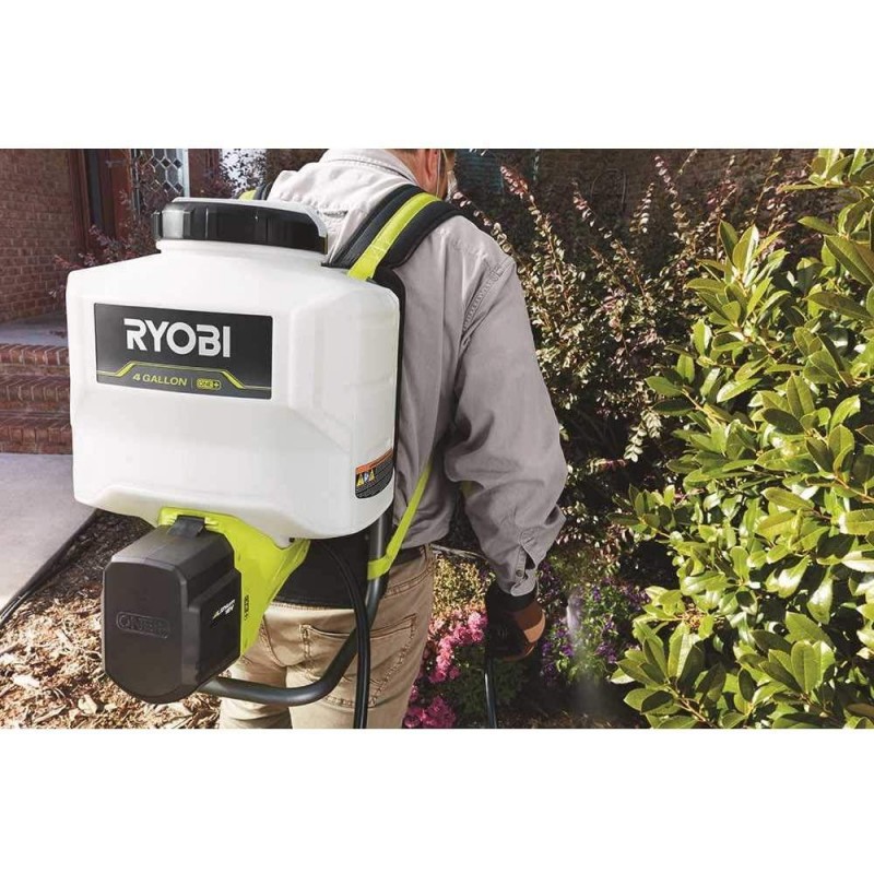 RYOBI ONE+ 18-Volt Lithium-Ion Cordless 4 Gal. Backpack Chemical Sprayer - 2.0Ah Battery and Charger Included