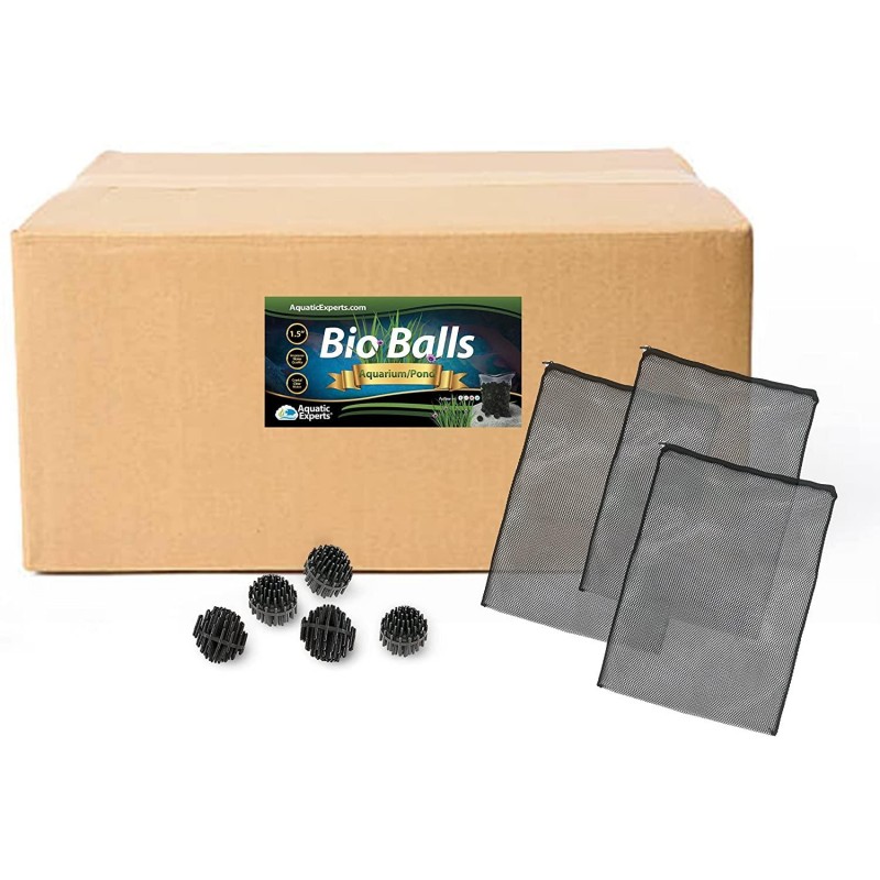 Aquatic Experts Bio Balls Filter Media - 1.5 Inch Large Bio Ball for Pond Filter - Perfect Bio Balls for Pond Filter Media – Made in The USA