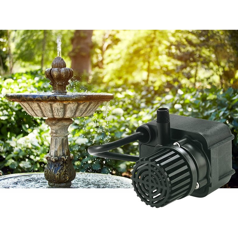 Little Giant 566611 PE-2F-PW Direct Drive Submersible Fountain/Small Pond Pump, 47 Watts, 300 GPH, Black