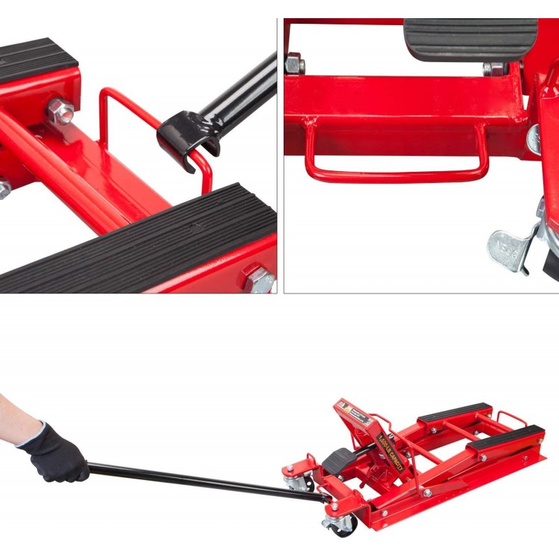 BIG RED T64017 Torin Hydraulic Powersports Lift Jack (Motorcycle, ATV, UTV, Snowmobile): 3/4 Ton (1,500 lb) Capacity, Red