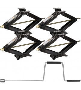 WEIZE Camper RV Trailer Stabilizer Leveling Scissor Jacks with Handle-24-5000lbs - Set of 4