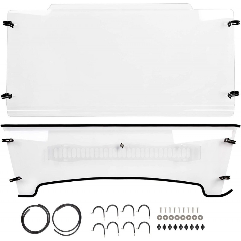 Front Vented Windshield Scratch Resistant Compatible with 2004-2010 John Deere HPX 4x4, XUV 620i, 625i, 825i 850D 855D