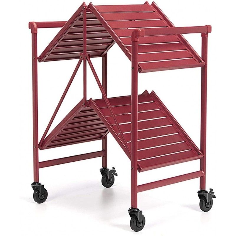 Cosco Indoor/Outdoor Serving Cart, Folding, Ruby Red