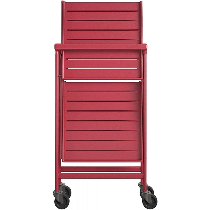 Cosco Indoor/Outdoor Serving Cart, Folding, Ruby Red