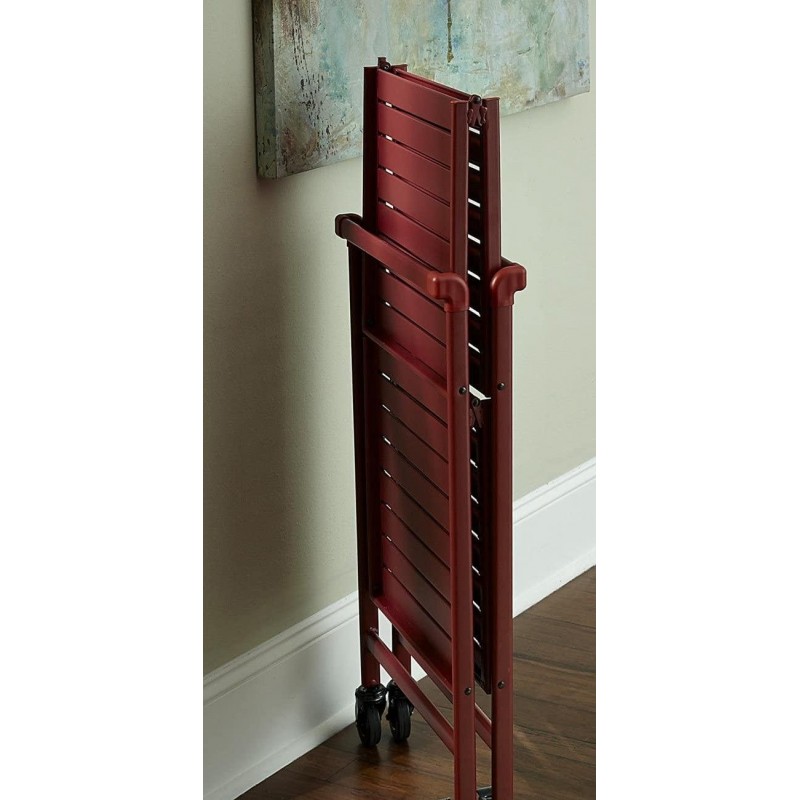 Cosco Indoor/Outdoor Serving Cart, Folding, Ruby Red