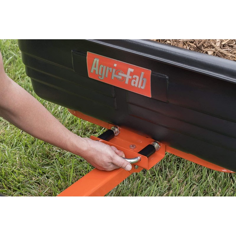 Agri-Fab Inc 45-0552, 700-Pound, Poly Dump/Swivel Cart, Black/Orange