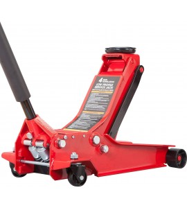 BIG RED AT84007R Torin Hydraulic Low Profile Service/Floor Jack with Dual Piston Quick Lift Pump, 4 Ton (8,000 lb) Capacity, Red