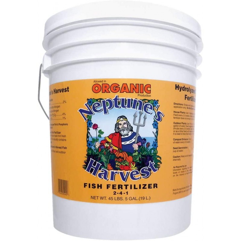 Neptune's Harvest Fish Fertilizer 2-4-1 (5 Gallon Pail)