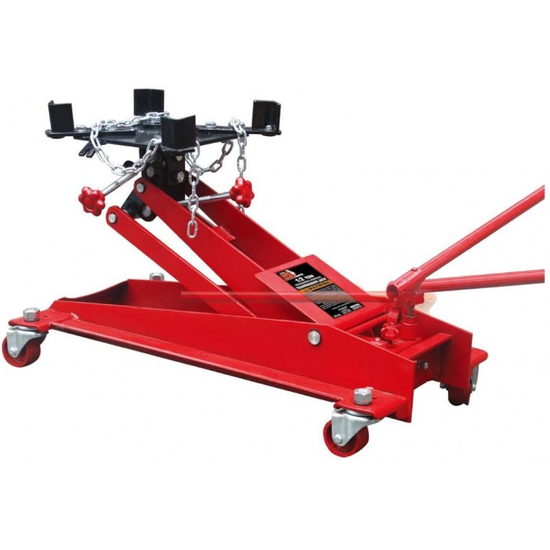 BIG RED TR4076 Torin Hydraulic Roll-Under Transmission Service/Floor Jack: 1/2 Ton (1,000 lb) Capacity, Red