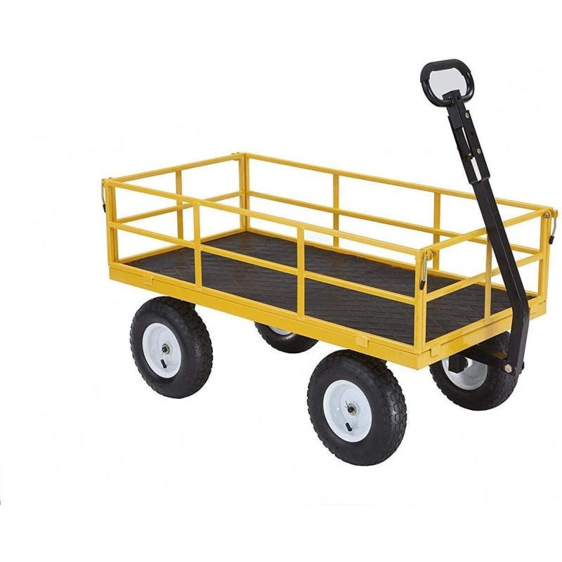 Gorilla Carts Heavy-Duty Steel Utility Cart with Removable Sides and 13