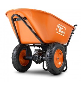 SuperHandy Wheelbarrow Utility Cart Electric 24V DC 330lbs Max Load Barrel Dump Material Debris Hauler ( Exclusive)