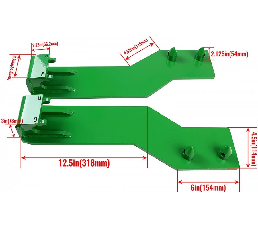 Steel Tractor Loader Quick Tach Weld On Mounting Brackets 