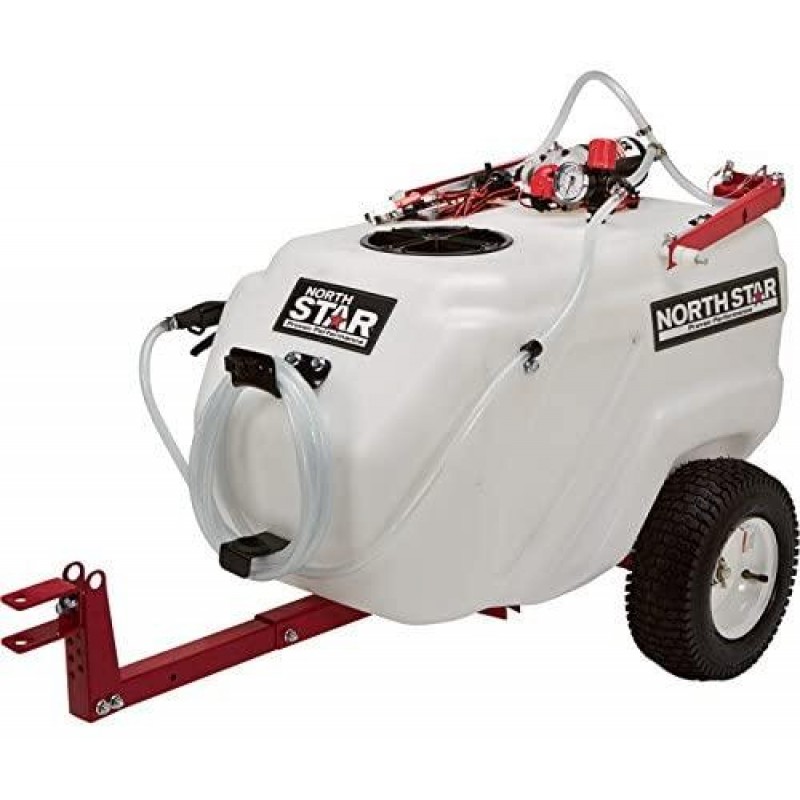 NorthStar Tow-Behind Trailer Boom Broadcast and Spot Sprayer - 31-Gallon Capacity, 2.2 GPM, 12 Volt DC