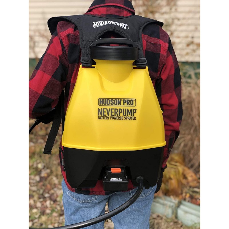 HUDSON 19001 4 Gallon NeverPump Bak-Pak Sprayer, Yellow