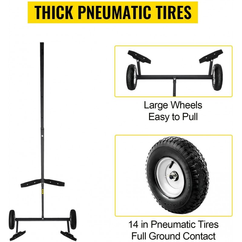 VEVOR Boat Trailer Dolly, 360 lbs Load Capacity Boat Trailer, Hand Dolly Set with 14