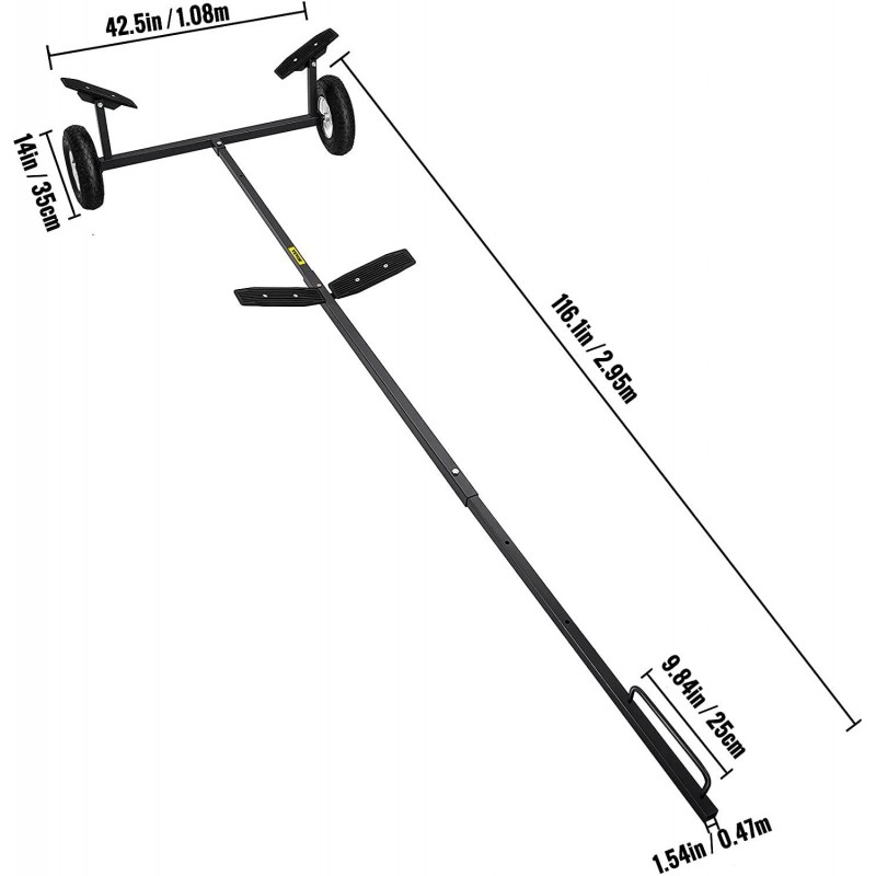 VEVOR Boat Trailer Dolly, 360 lbs Load Capacity Boat Trailer, Hand Dolly Set with 14