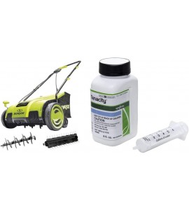 Sun Joe AJ798E 12-Amp 13-Inch Electric Dethatcher and Scarifier & Syngenta 46256 Tenacity 8oz Herbicide, Clear