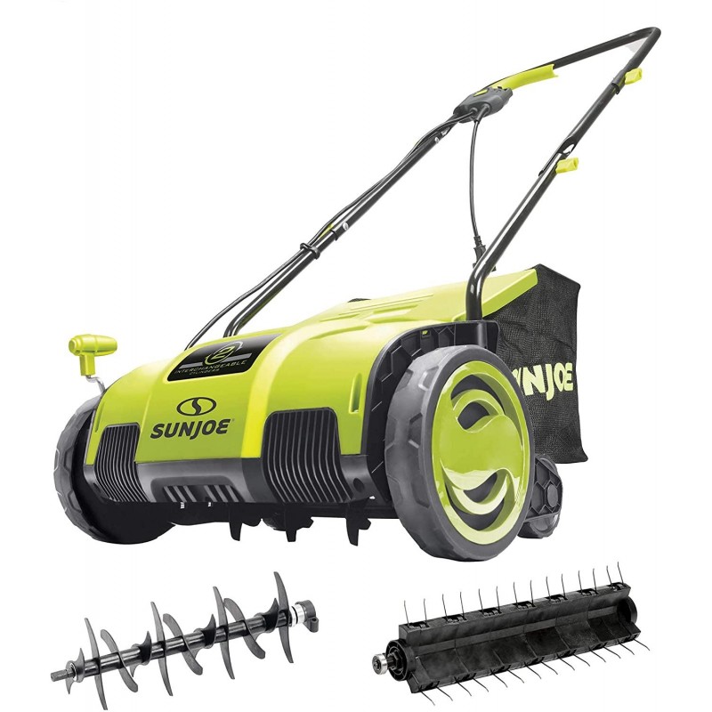 Sun Joe AJ798E 12-Amp 13-Inch Electric Dethatcher and Scarifier & Syngenta 46256 Tenacity 8oz Herbicide, Clear