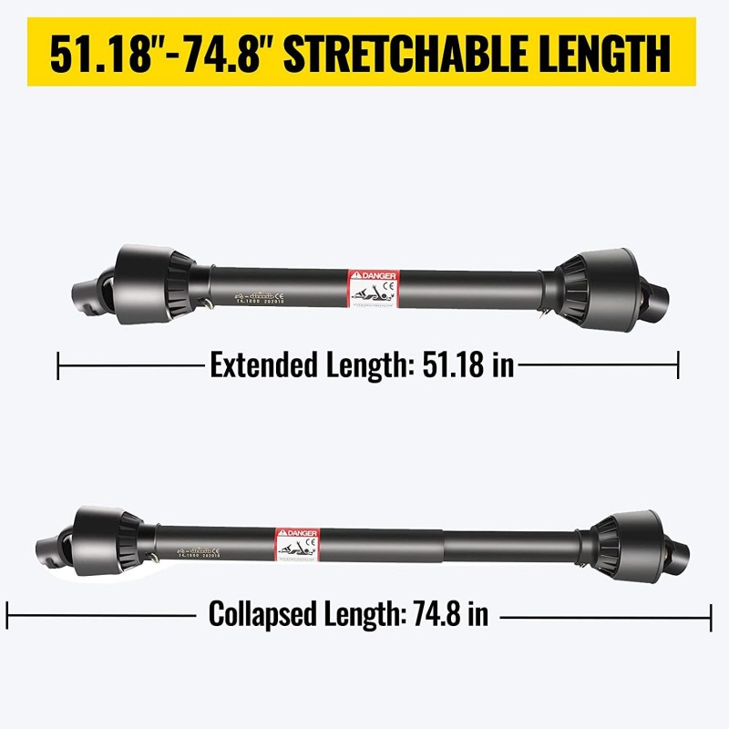 VEVOR PTO Shaft, 1-3/8