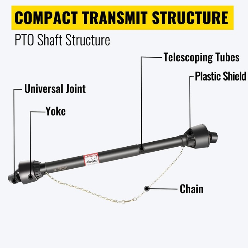 VEVOR PTO Shaft, 1-3/8