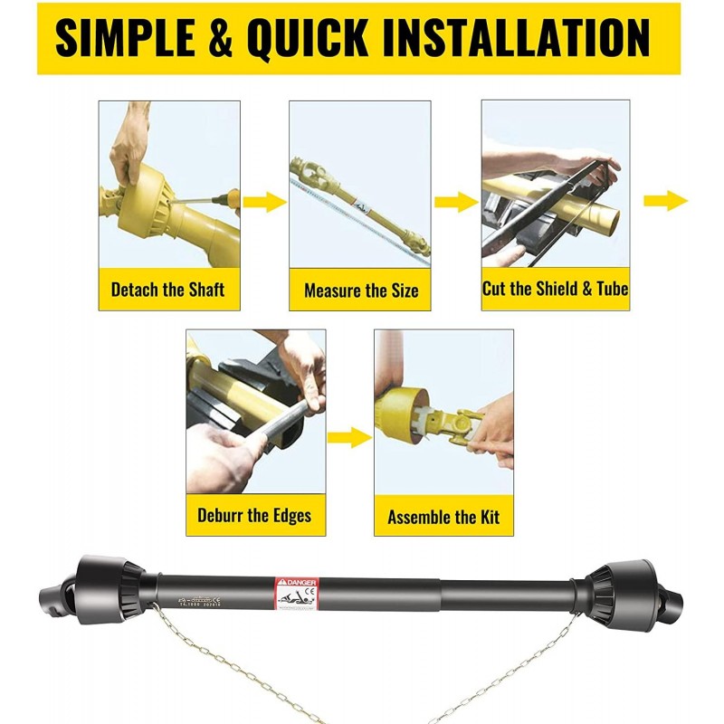 VEVOR PTO Shaft, 1-3/8