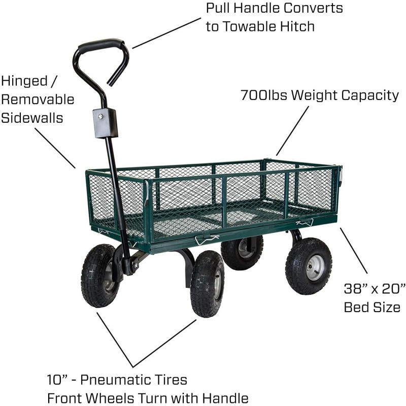 Garden Star 70107 Utility Cart with Sidewalls