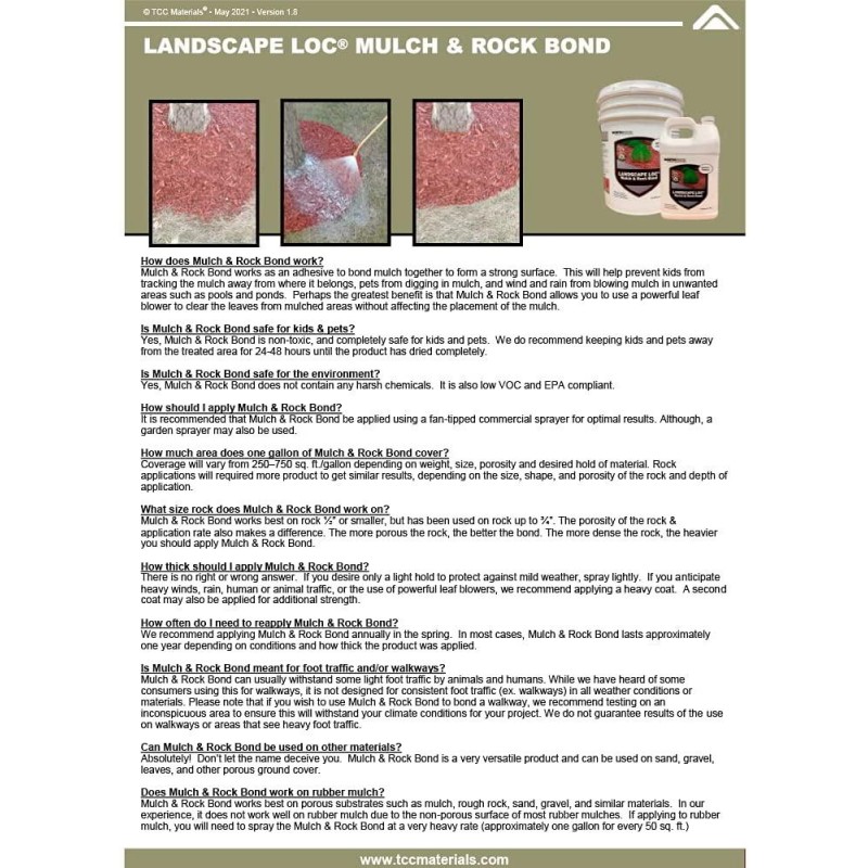 Landscape Loc Mulch & Rock Bond - 5 Gallon